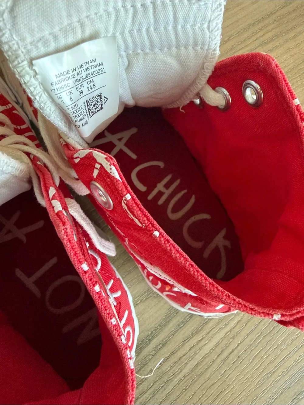 Converse kid’s UNT1TL3D High Top Red White 171965C All Star Skate
